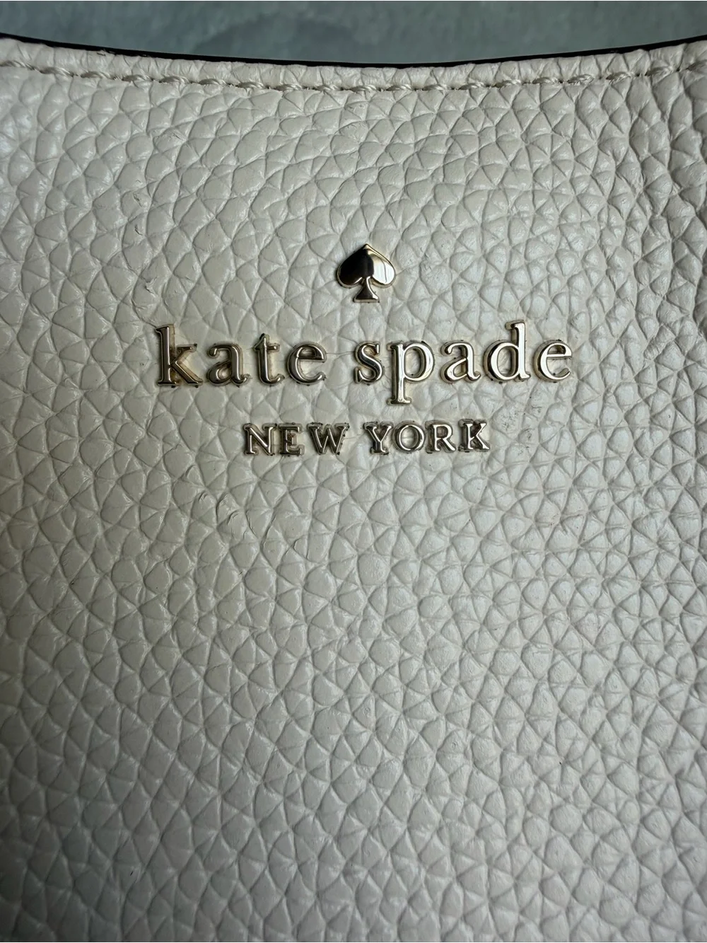 Kate Spade Two-Tone Beige & Cream Leather Shoulder Bag